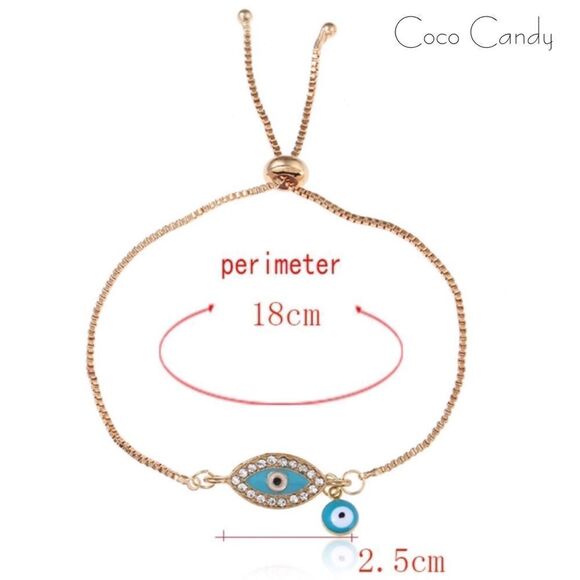 🆕Evil Eye Charm Bracelet - Picture 5 of 6